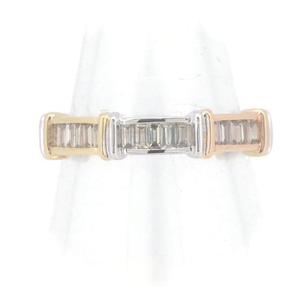 GSTV Diamond Ring in K18 Pink/White Gold - Size 13, Diamond 0.45ct for Women
