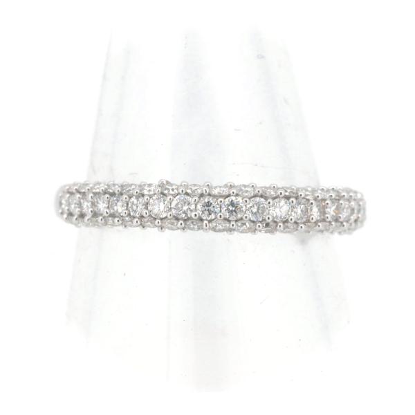 GSTV Diamond Pave Ring in K18 White Gold - Size 13, Diamond 0.60ct for Women