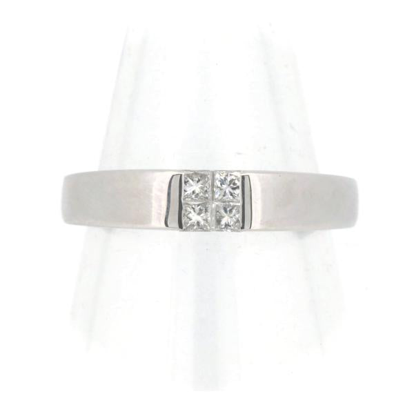 [LuxUness]  Vandome Aoyama Diamond Ring, 0.20ct, Size 11, Platinum PT950, Silver for Women in Excellent condition