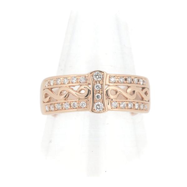 Tamura Muneaki Diamond Ring, 0.31ct in K18 Pink Gold, Size 19 - Used, Women's