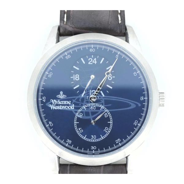Vivienne Westwood Quartz Men's Watch VW-2060, Leather & Stainless Steel, Navy Dial VW-2060