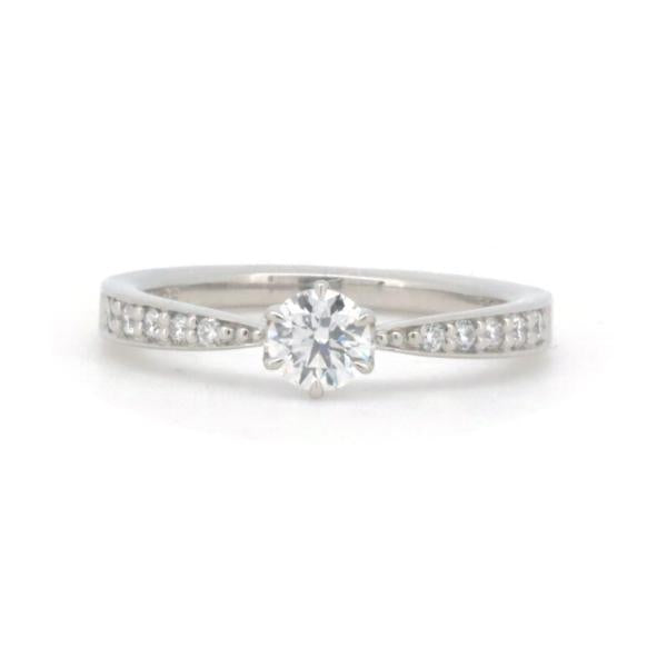 Lazare Dual Diamond Ring 0.26ct, 0.08ct in Platinum PT950, Size 7 (Pre-owned, Silver, Ladies)