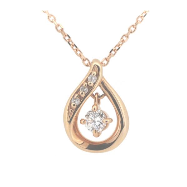 Canal 4℃ Diamond Necklace, K18 Pink Gold for Women, Preloved
