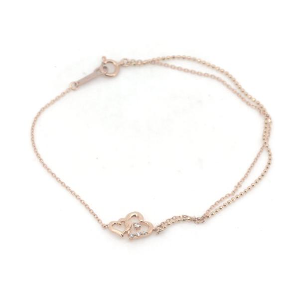 [LuxUness]  4℃ Diamond Bracelet, K10 Pink Gold for Women, Preloved  in Excellent condition