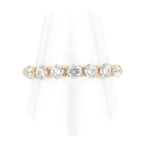 D&D144 Ladies' Half Eternity Ring with 0.50CT Diamonds, Size 8.5, K18 Yellow Gold