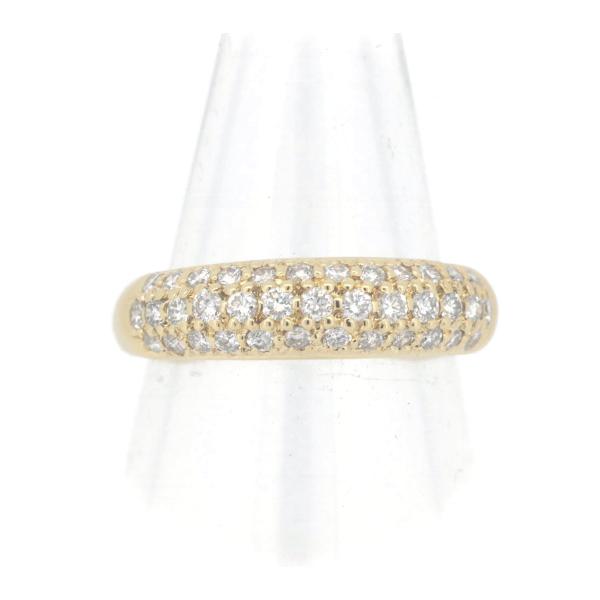 Star Jewelry Ladies' Diamond Pave Ring, 0.60CT, Size 8, made from K18 Yellow Gold
