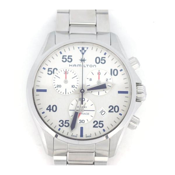 Hamilton Khaki Aviation H767120 Men's Wristwatch in White Stainless Steel - Preowned H767120