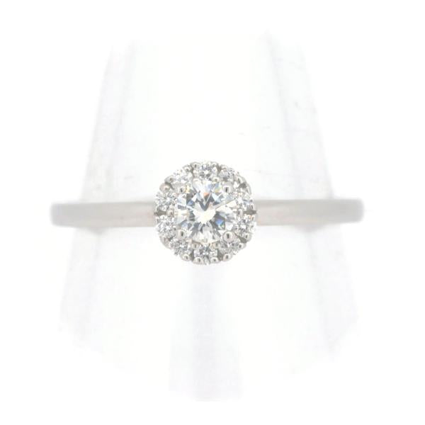 GSTV Diamond Ring in Platinum PT950, Size 12 with 0.192ct and 0.10ct Diamonds for Women (Used)