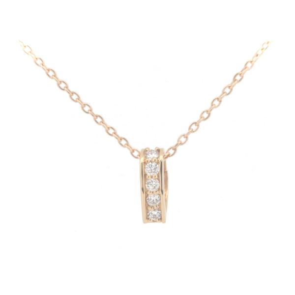 TRECENTI Piccolina Diamond 0.07CT Necklace in Pink Gold K18PG for Women (Used)