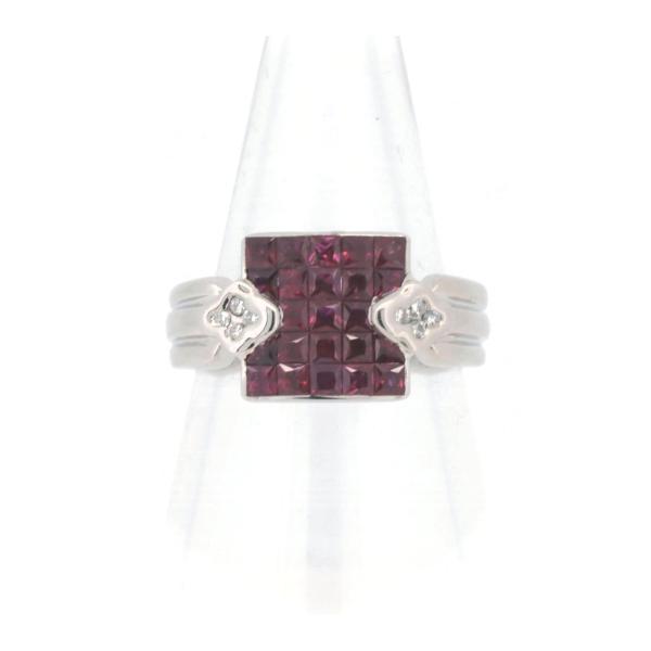 Masumikasahara Ruby and Diamond Ring in 18K White Gold, Size 11