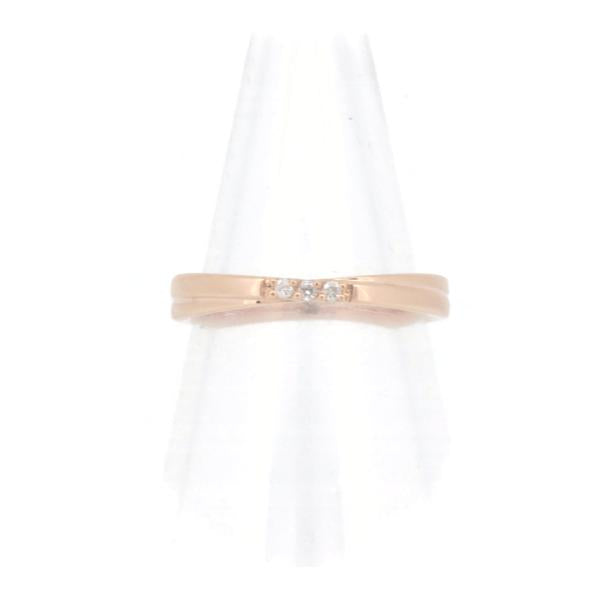 4℃ Diamond Ring Size 8, Made of K10 Pink Gold - Ladies' Collection
