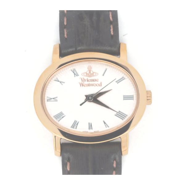 Vivienne Westwood Oval Ladies Watch in White/Stainless Steel/Leather  VW97 E3-02