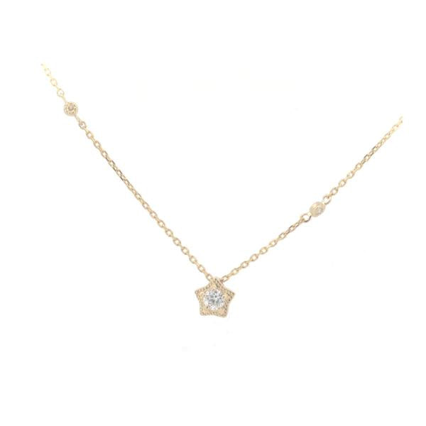 Veretta8va Diamond Necklace 0.085ct 0.01ct, K18 Yellow Gold for Women
