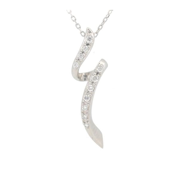 [LuxUness]  "Vandome Aoyama Diamond Necklace, Platinum PT950 & PT850, Silver for Women [Preowned]" in Excellent condition