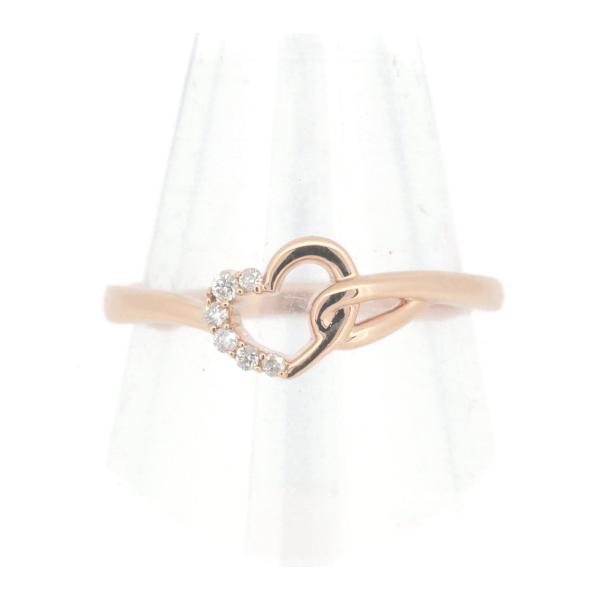 4℃ Pink Gold Diamond Ring, Size 11, Constructed with K10 Pink Gold, Feminine Chic by Yon-Doshi