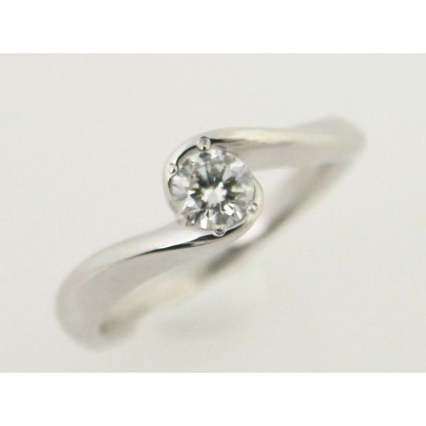 [LuxUness]  4℃ Ladies Diamond Ring, Size 6, PT950 Platinum, 0.173ct [Pre-owned] in Excellent condition