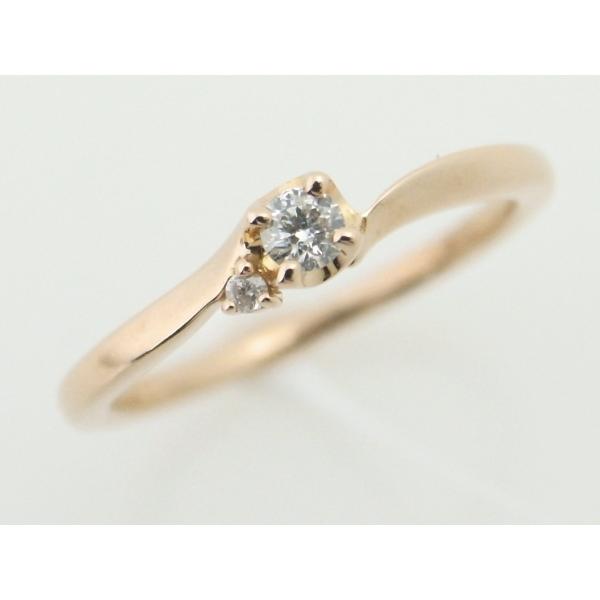 [LuxUness]  Canal 4℃ Ladies Diamond Ring, Size 7, K18PG Pink Gold [Pre-owned] in Excellent condition