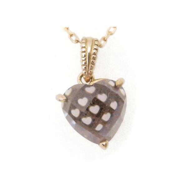 Ete Heart Motif Amethyst Necklace, K18PG - K18 Pink Gold/Amethyst, Women's, Ete [used]