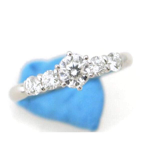 D&D144 Platinum PT900 Ladies Diamond Ring Size 9 with 0.31ct & 0.22ct Diamonds (Used/Silver)