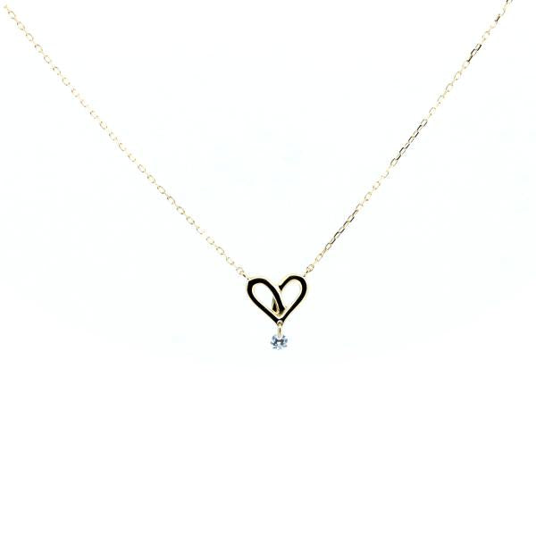 AHKAH Filigree Heart Necklace Petite Sway, K18 Yellow Gold for Women VC1388010100