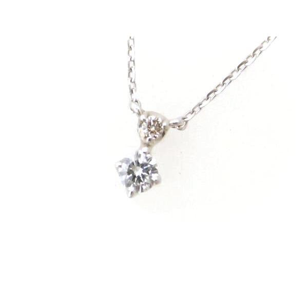[LuxUness]  YONDO C Diamond Necklace in K10 White Gold for Women - Used in Excellent condition