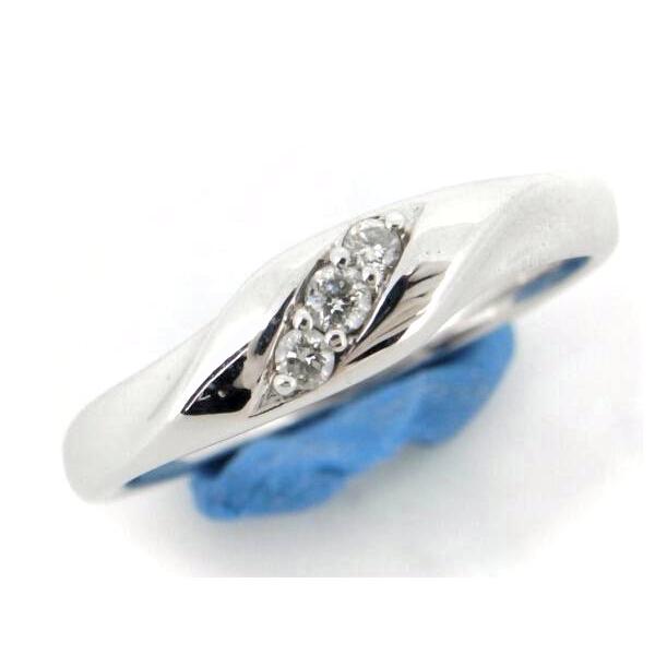 [LuxUness]  4°C Elegant Women's Diamond Ring Size 12 in K18 White Gold in Excellent condition