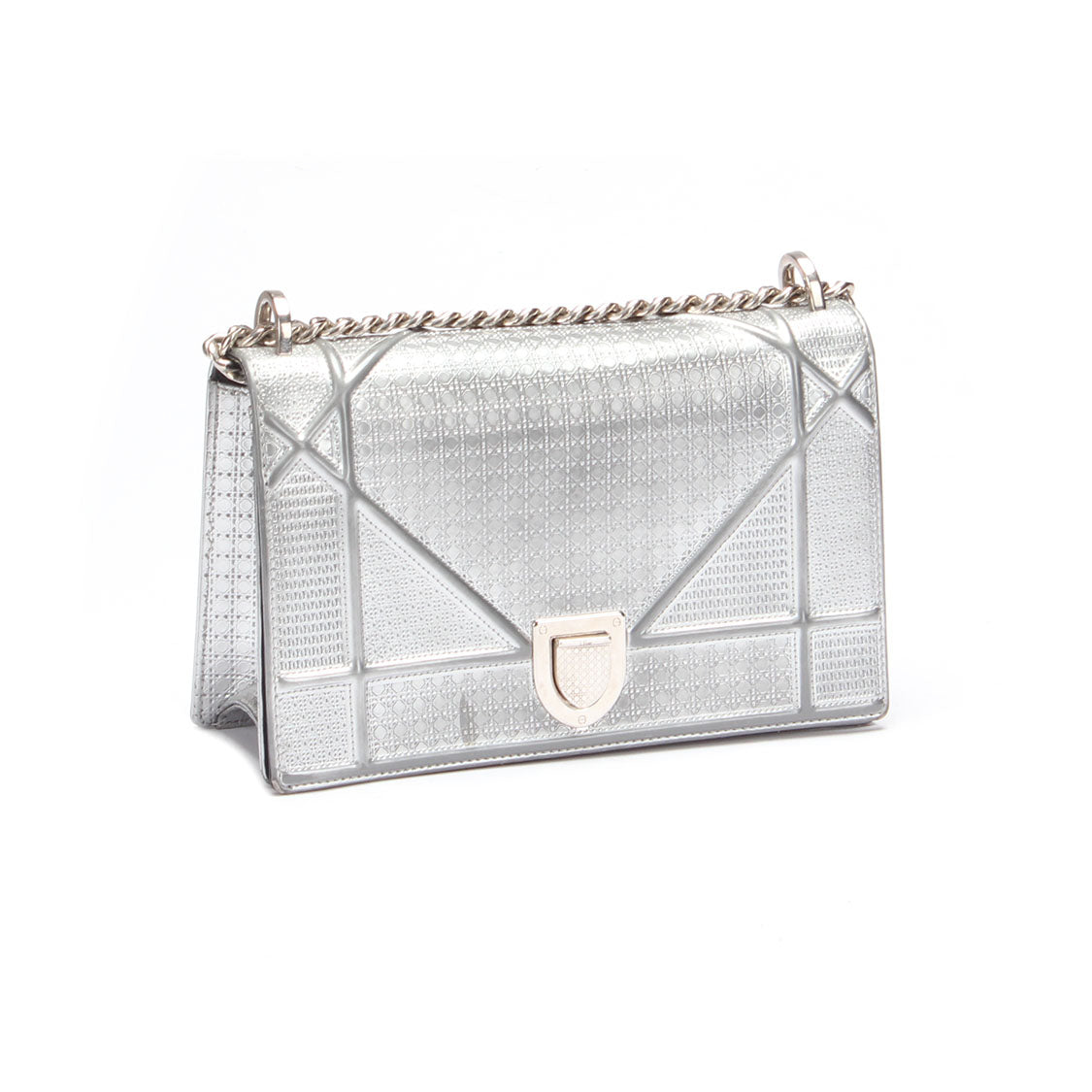 Micro Cannage Metallic Leather Diorama Bag – LuxUness