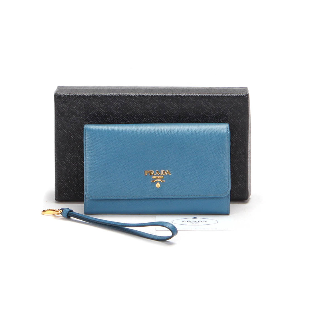 Saffiano Wristlet Clutch Bag