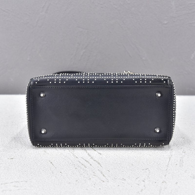 Lambskin Studded Cannage Medium Lady Dior