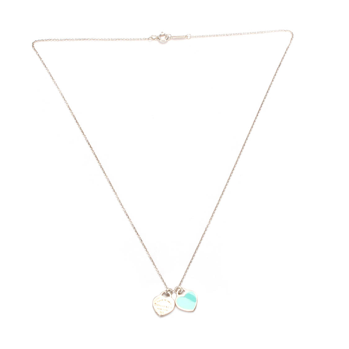 Return to Tiffany Double Heart Pendant Necklace