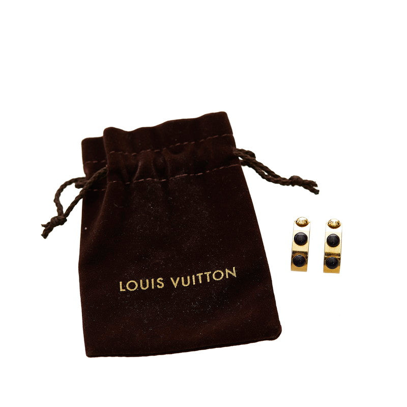Louis Vuitton Gimme A Clue M66417 Gold Plated Earrings