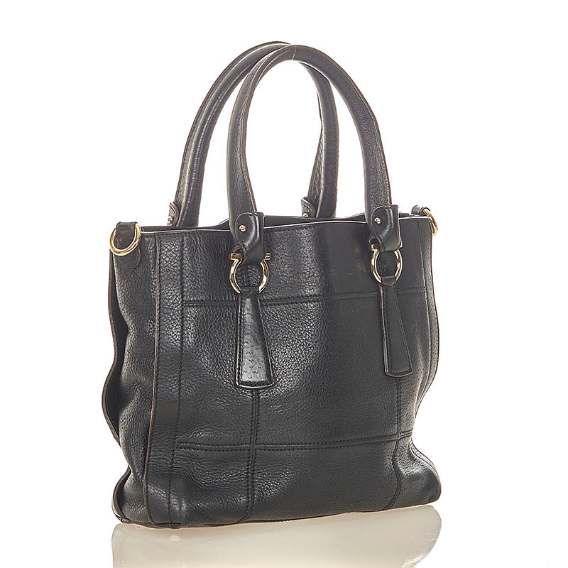 Gancini Leather Shoulder Bag