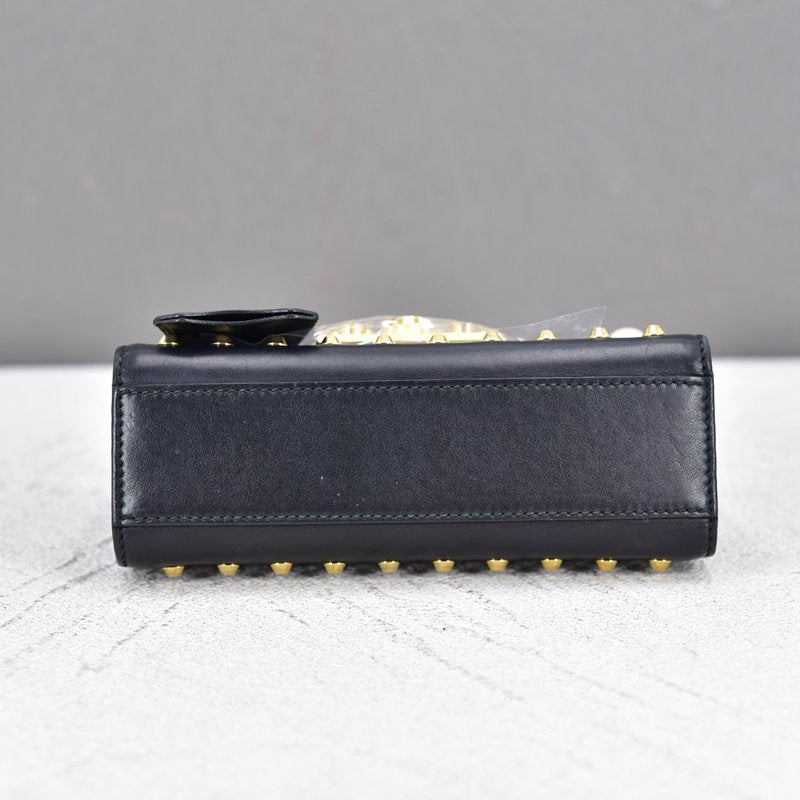 Studded Leather Small Padlock Crossbody Bag 432132