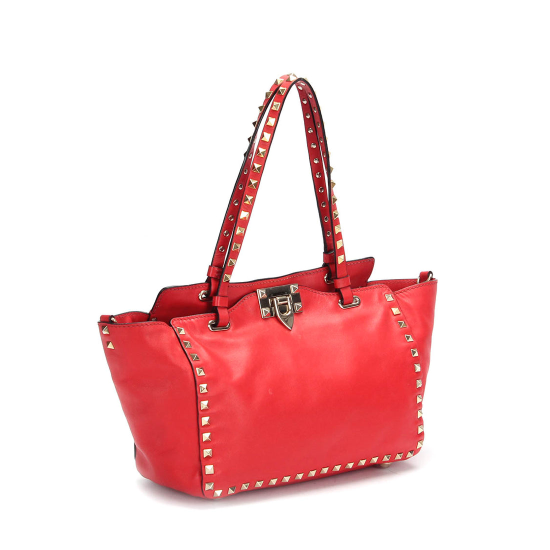 Rockstud Leather Tote Bag