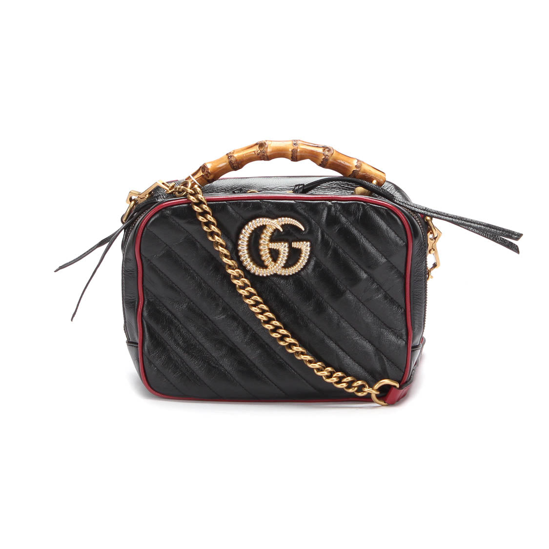 GG Marmont Bamboo Leather Shoulder Bag 602270