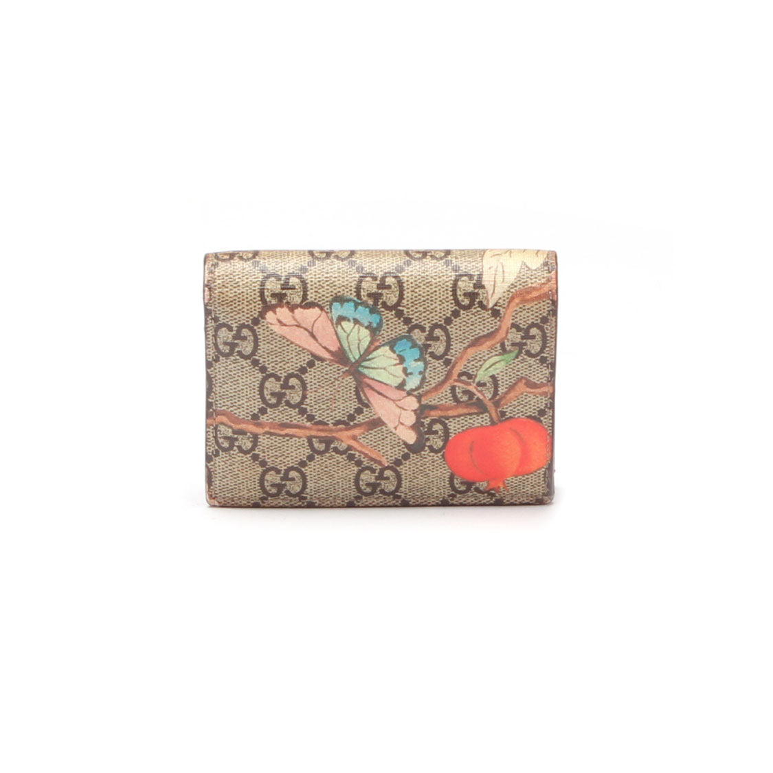 Gucci Card Case Wallet Monogram GG Supreme Tian Print