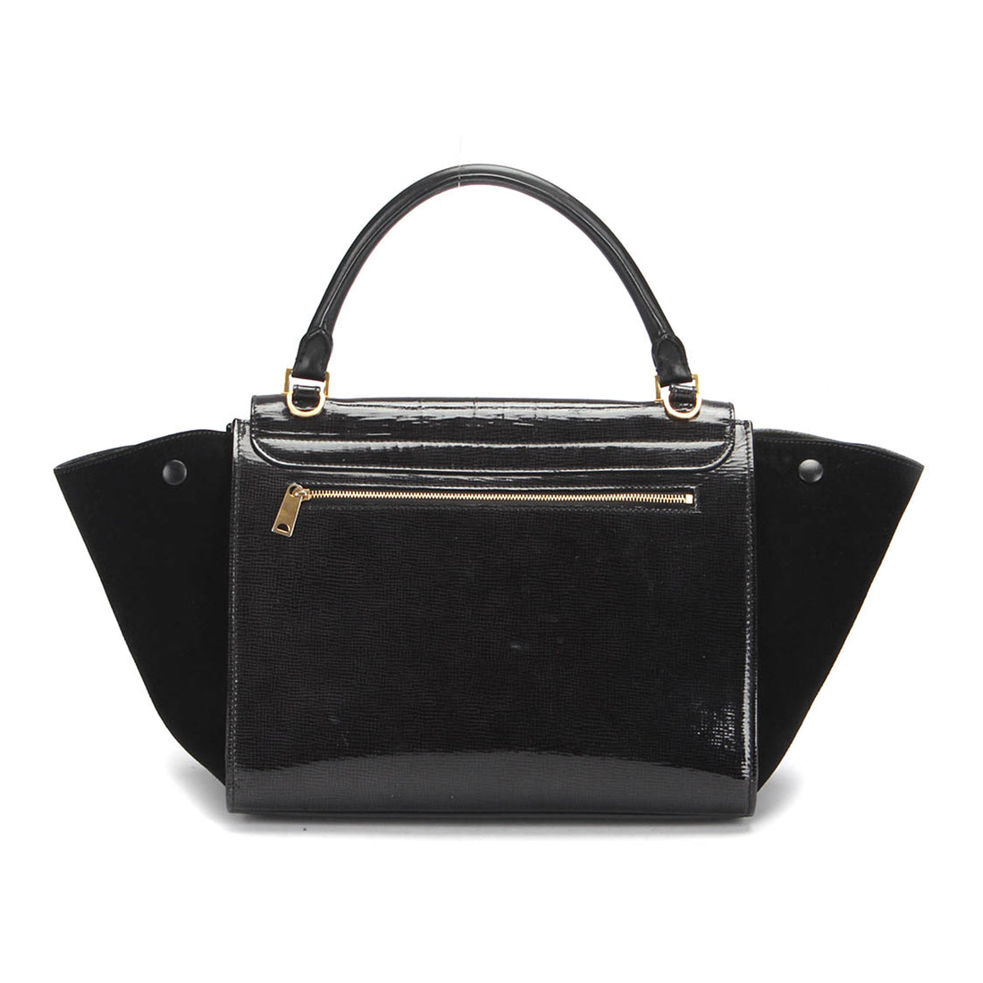 Trapeze Patent Leather Shoulder Bag