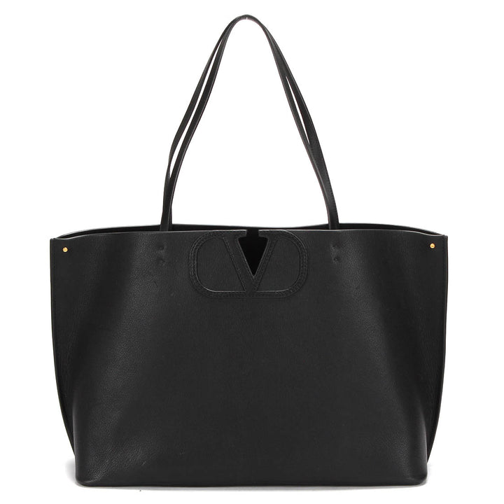 VLogo Leather Tote Bag