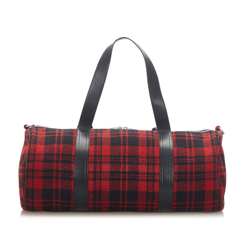 Plaid Wool Shoulder Bag