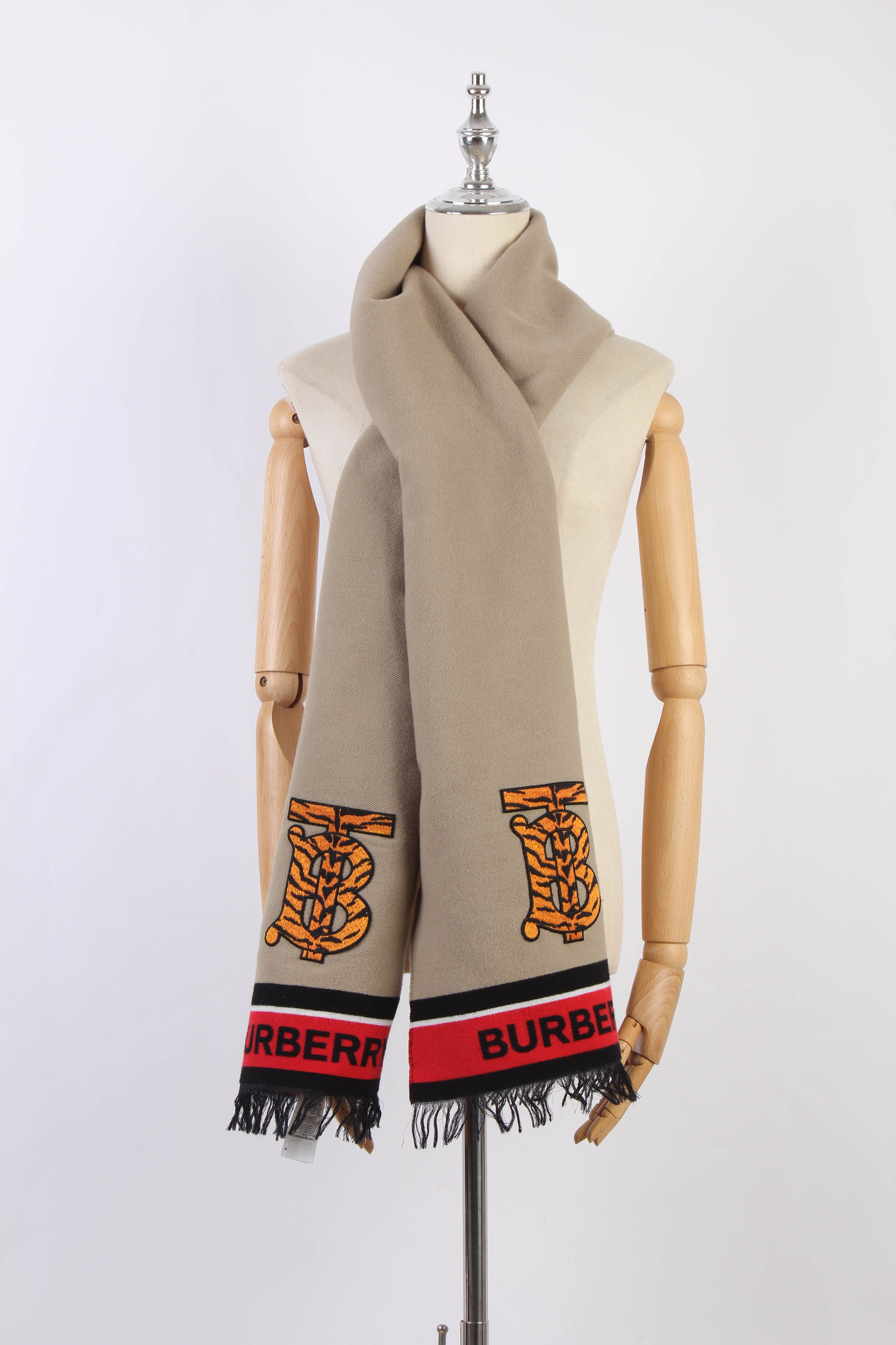 Lunar New Year Monogram and Logo Wool Scarf