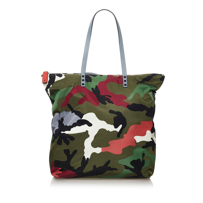 Camouflage Print Nylon Tote Bag