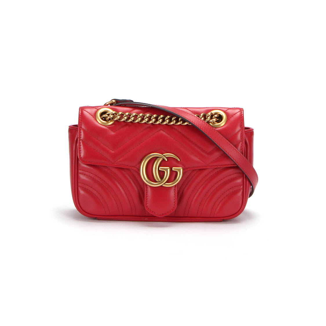 Mini GG Marmont Leather Shoulder Bag 446744