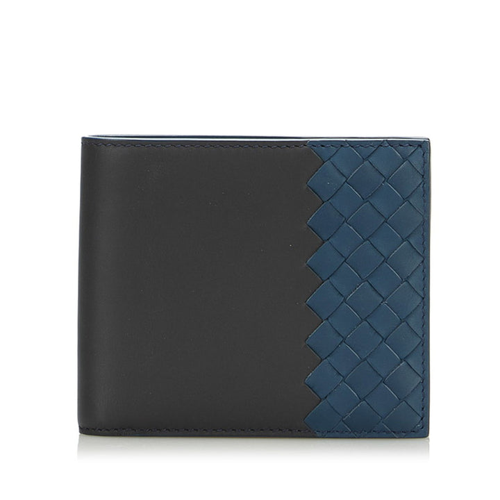 Leather Intrecciato Bi-Fold Wallet