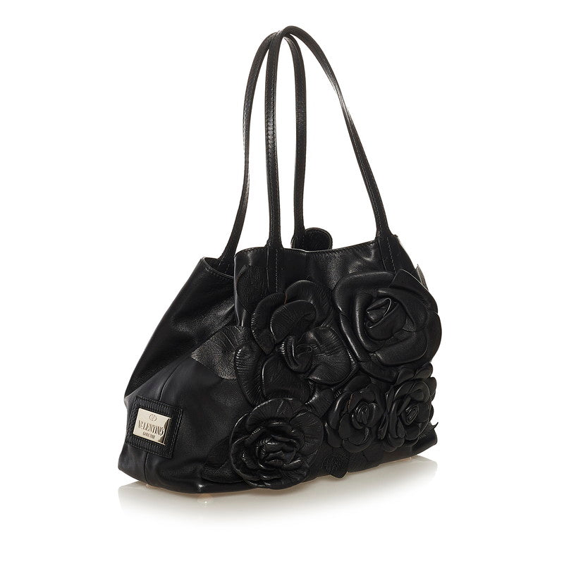 Rose Leather Tote Bag