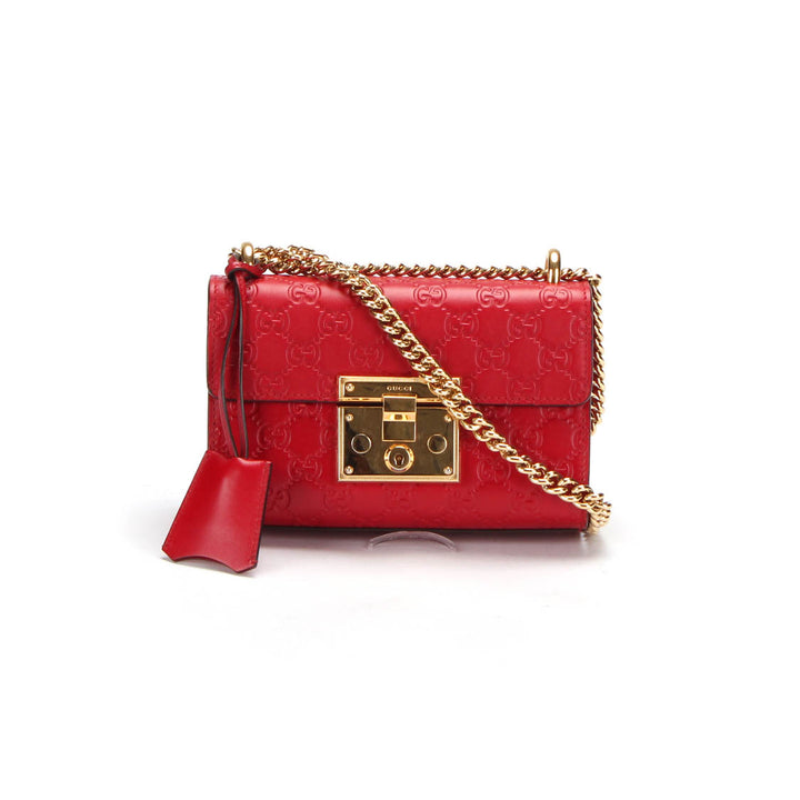 Small Guccissima Padlock Shoulder Bag  409487