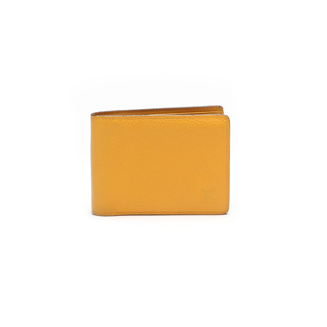 Authentic Louis Vuitton Yellow Epi Leather Bill-Fold Wallet