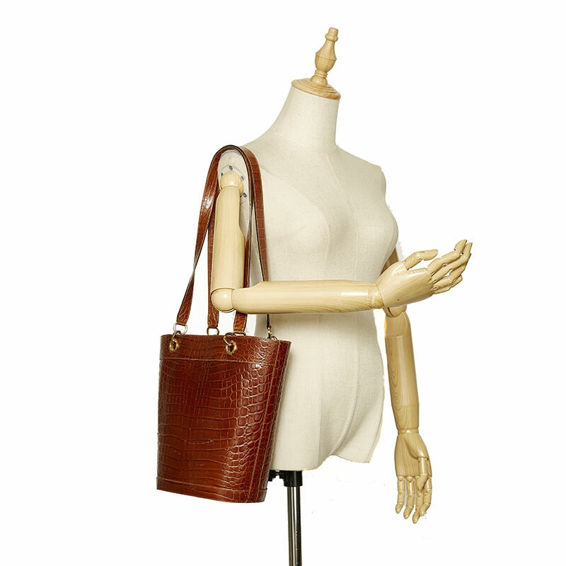 Embossed Leather Tote Bag