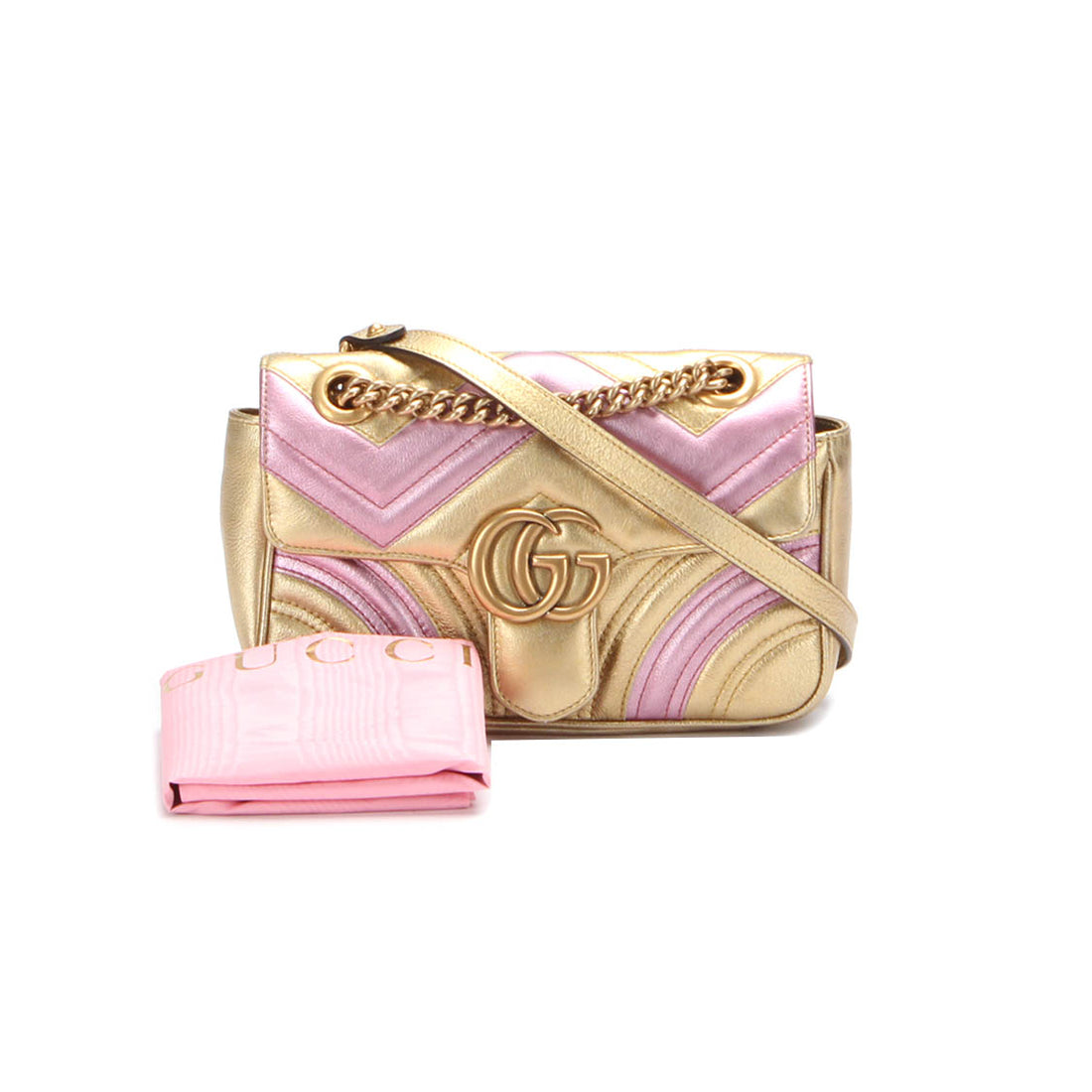 Mini GG Marmont Leather Shoulder Bag 446744