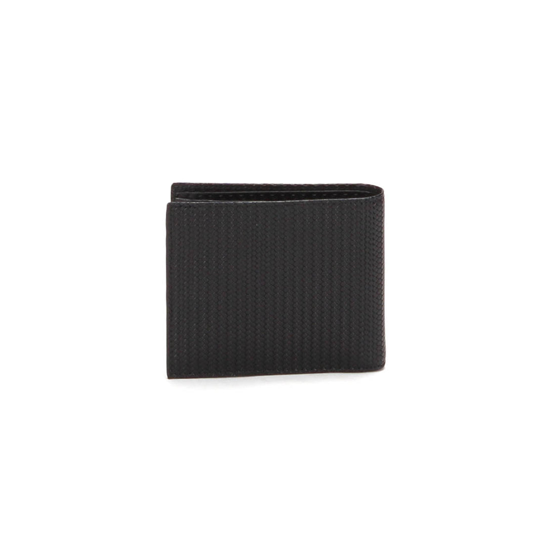 Woven Leather Bi-Fold Small Wallet