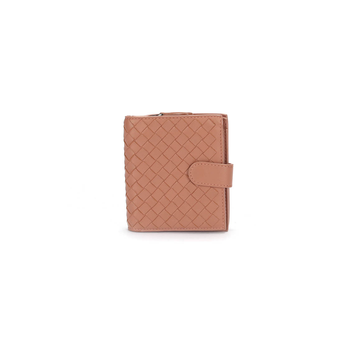 Intrecciato Leather Compact Wallet